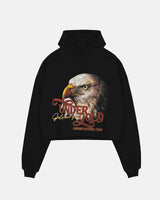 UNDERGOLD Golden Hills III Eagle Cropped Hoodie Black