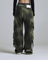 UNDERGOLD Multi-Pocket Cargo Jean Washed Green WMNS