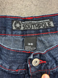 Southpole Denim Jorts Red Stitching