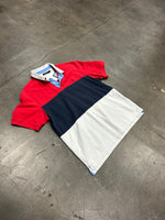 Nautica Red Navy White Polo