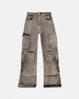 UNDERGOLD Multi-Pocket Cargo Jean Washed Brown WMNS