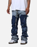 LIFTED ANCHORS "Venus" Floral Stacked Denim Jeans