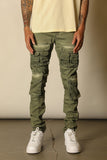 GFTD LA CARGO DENIM TINT OLIVE