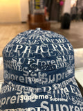 Supreme Logo Pattern 6 Panel Hat