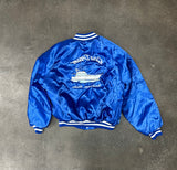 Satin Blue Bomber Jacket