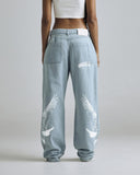 UNDERGOLD Golden Hills III Eagle Wide Jean Light Blue WMNS