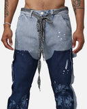 LIFTED ANCHORS "Venus" Floral Stacked Denim Jeans