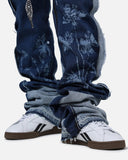 LIFTED ANCHORS "Venus" Floral Stacked Denim Jeans