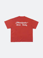 FRAGILE CLUB Vintage Red French Logo T-Shirt