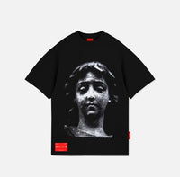 Walking Into Heaven Face T-shirt Black