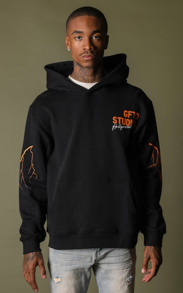 GFTDLA LIGHTNING BLK HOODIE