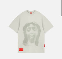 Walking Into Heaven Face T-shirt Cream