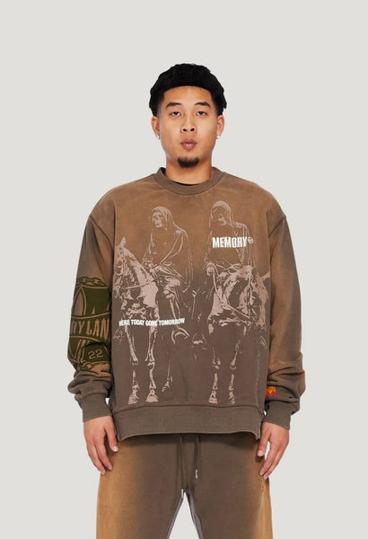 Reapers Flare Crewneck Memory Lane (Olive)