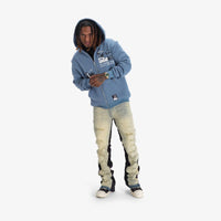 SUGARHILL "CORLEONE" FULL-ZIP HOODIE (BLUE)