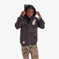 SUGARHILL "ANATOMY" FULL-ZIP HOODIE (VINTAGE BLACK)