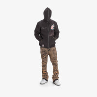 SUGARHILL "ANATOMY" FULL-ZIP HOODIE (VINTAGE BLACK)