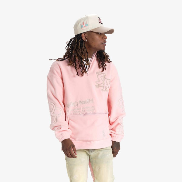 SUGARHILL "TEMPTATION" QUARTER ZIP (PINK FLEECE)