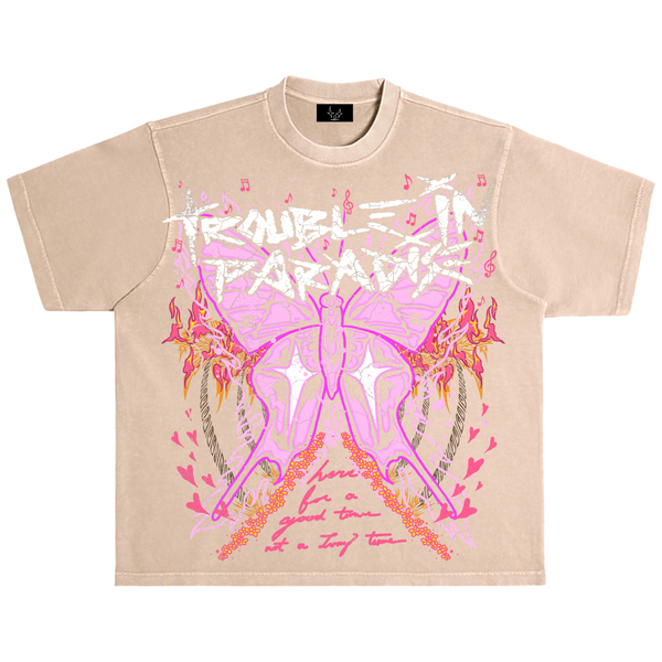 TOXICITY TROUBLE IN PARADISE  TAN SHIRT