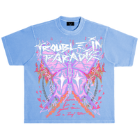 TOXICITY TROUBLE IN PARADISE BLUE SHIRT