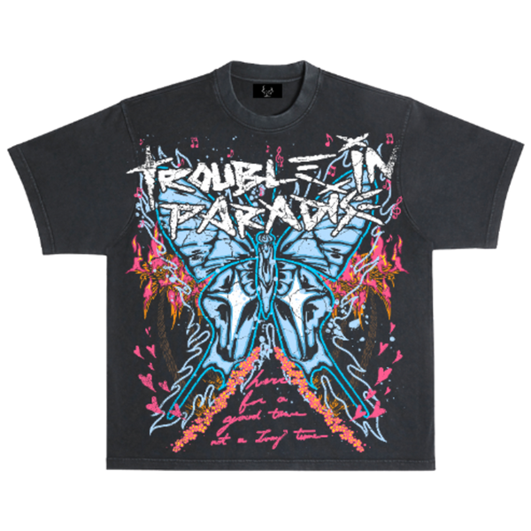 TOXICITY TROUBLE IN PARADISE VINTAGE BLACK SHIRT