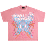 TOXICITY TROUBLE IN PARADISE SALMON SHIRT