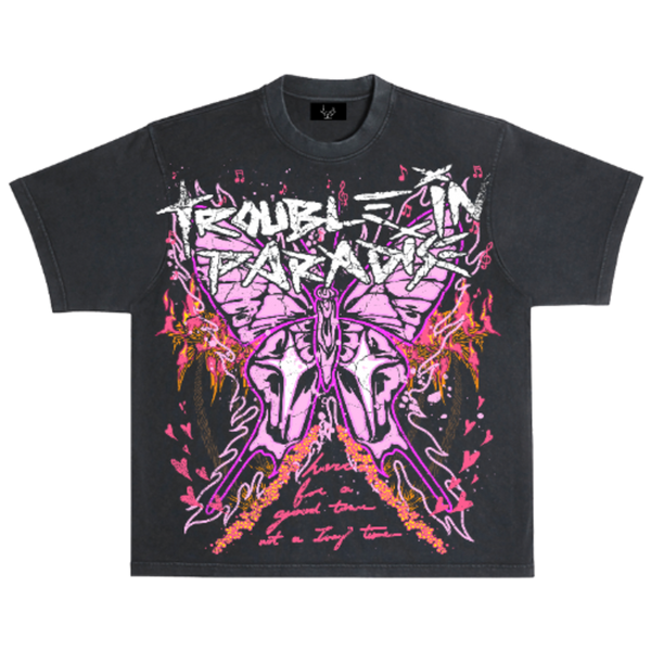 TOXICITY TROUBLE IN PARADISE VINTAGE BLACK SHIRTt