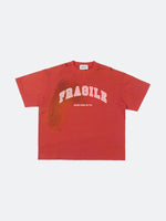 FRAGILE CLUB Vintage Red 'Maison' Logo T-Shirt