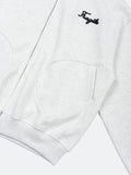 FRAGILE CLUB Heather Gray Zip-up