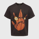 HOMME FEMME TWISTED CHAMPS TEE CHARCOAL